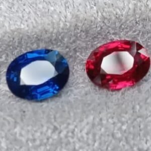Ruby / Blue Sapphire pair | 0.25ct